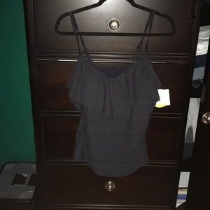 NWT Bust enhancing black swim top
